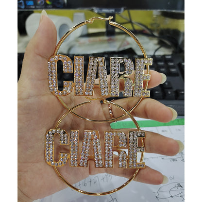 Bling Name Earrings