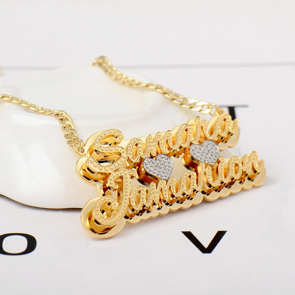 Double Nameplate Necklace