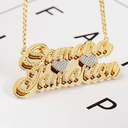 Double Nameplate Necklace