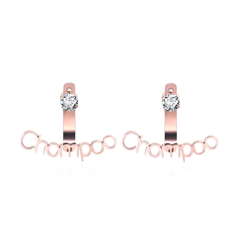 Studded Namplate Earrings