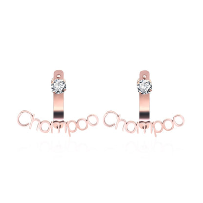 Studded Namplate Earrings