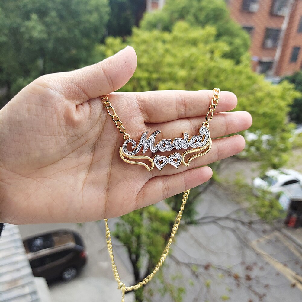 Maria Nameplate Necklace