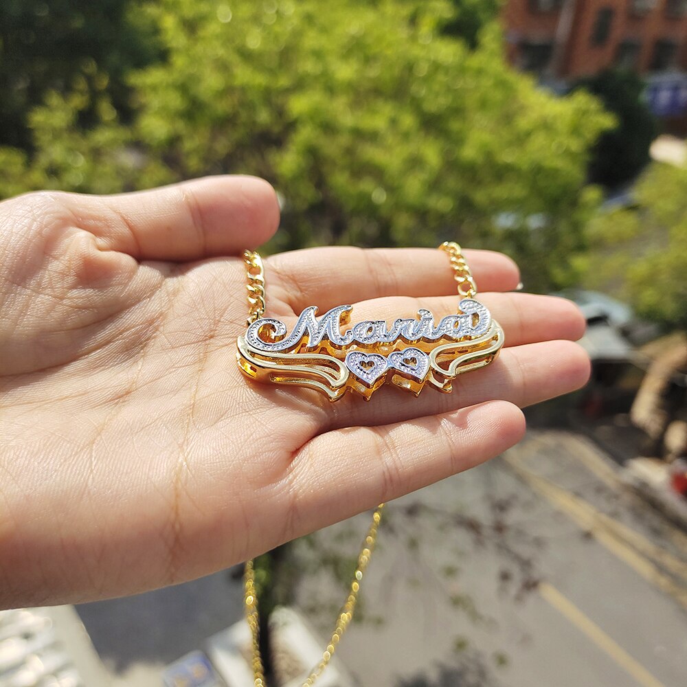 Maria Nameplate Necklace