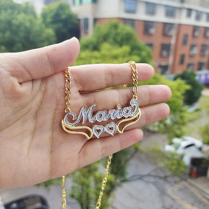 Maria Nameplate Necklace