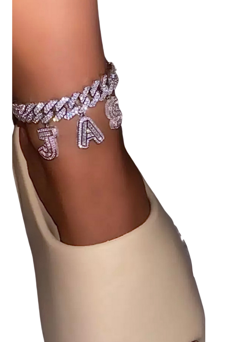 Classy Cuban Link Name Anklet