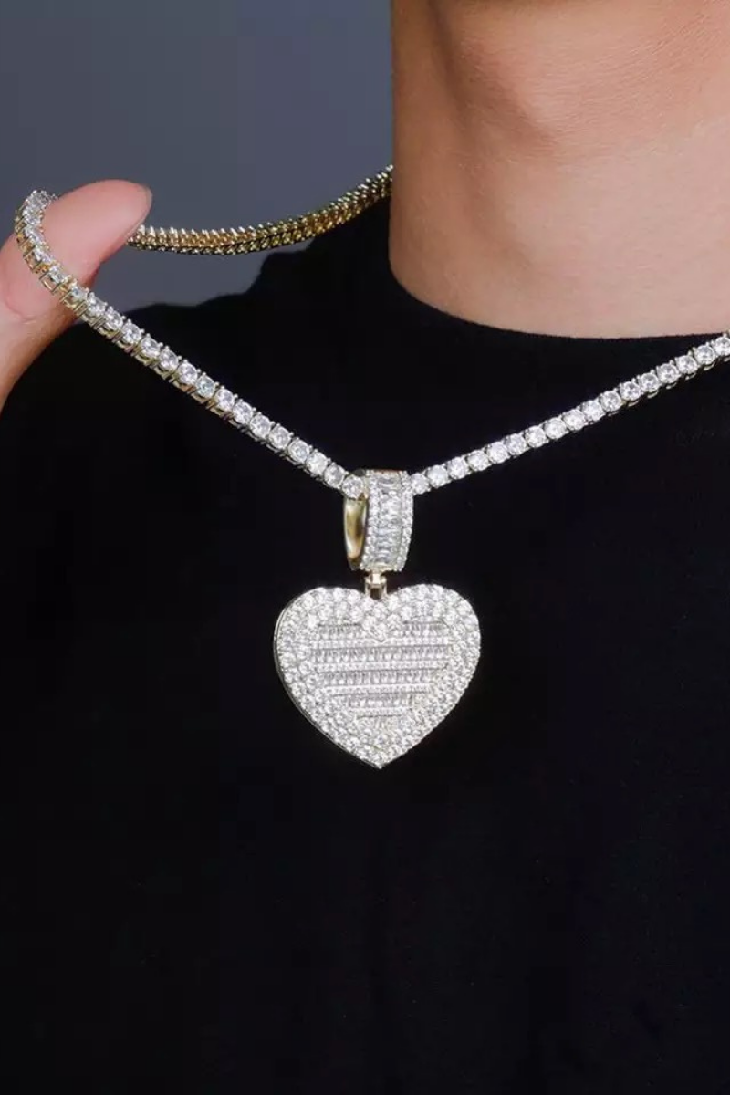 Icy Heart Picture Locket