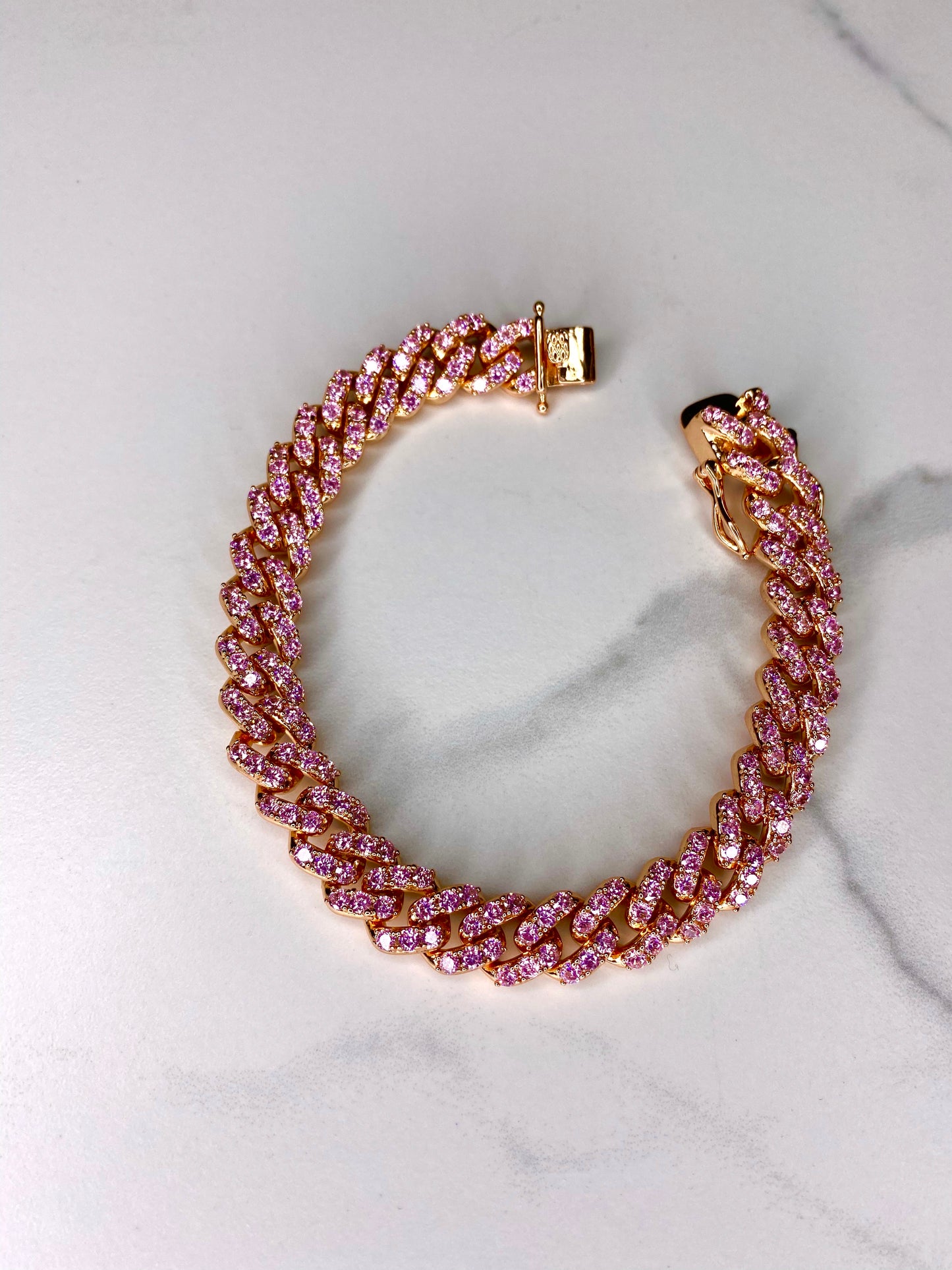 Pink Cuban Anklet