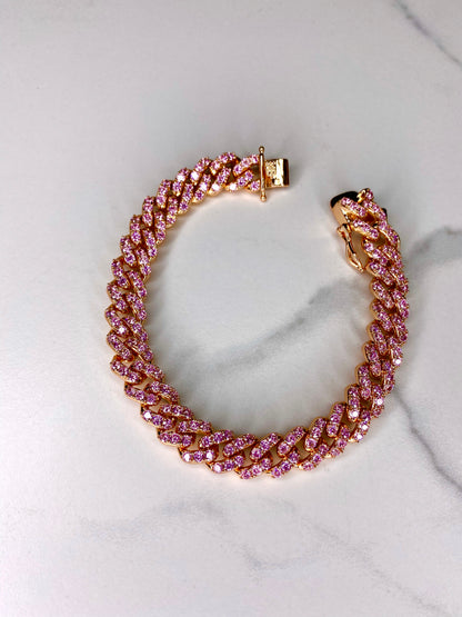 Pink Cuban Anklet